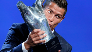 Cristiano Ronaldo Named Best Player In Europe, Wins Creepy-Ass Trophy
